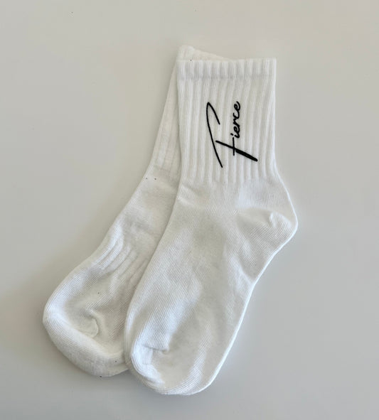 Fierce Socks Cursive