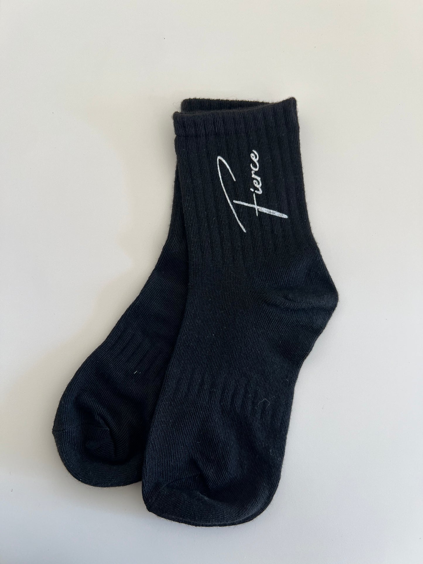 Fierce Socks Cursive